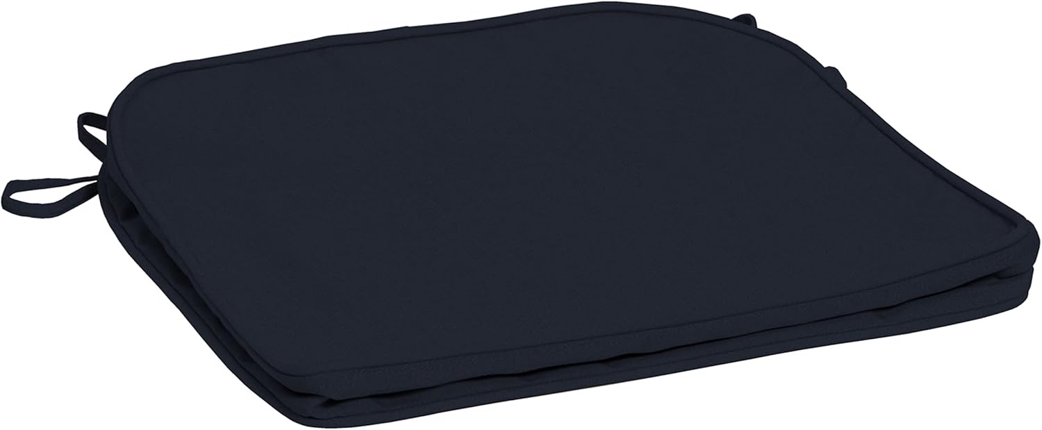 Arden Selections ProFoam Rounded Back Seat Cushion Cover 19 x 20, Classic Navy Blue