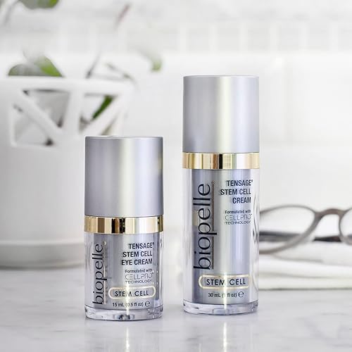 Miniatura 5 de Biopelle Tensage Crema de ojos con células madre, crema para debajo de los ojos con tecnología Cell-Pro, 0.5 onzas