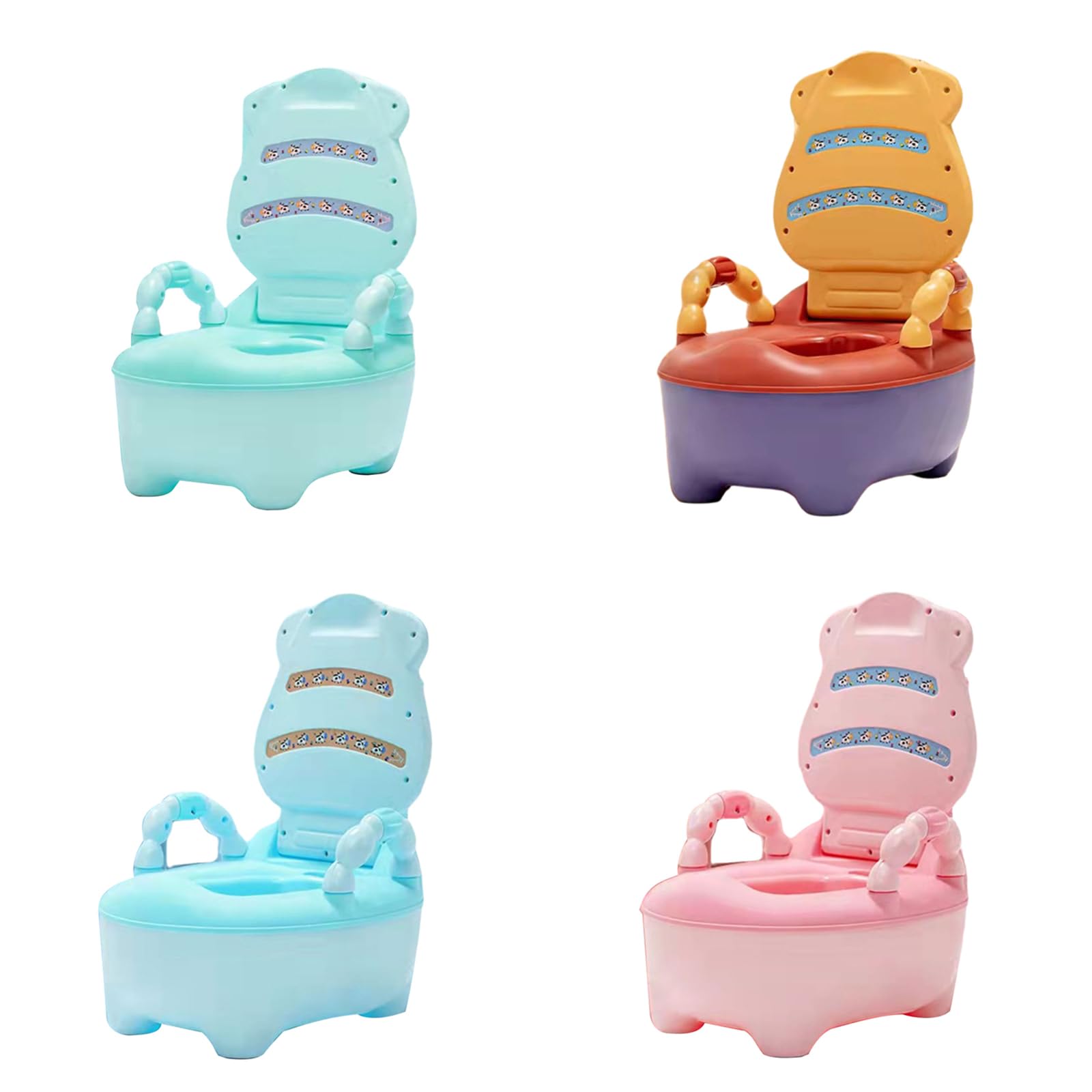 Töpfchen Cartoon Baby Toilettentrainer, tragbare Trainingstoilette für Reisen, stabiler Boden, rutschfester Töpfchen Trainingsstuhl, Urinal Eimer