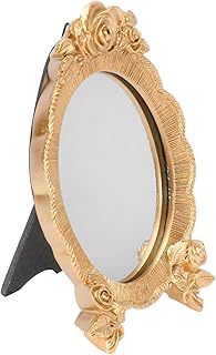Vintage Mirror Vanity Makeup Mirror Make up Light Mirror Vintage Vanity Mirror Makeup Standing Mirror Hand Held Mirrors Unique Hand Held Mirror with Handle Women Use Little Mirror