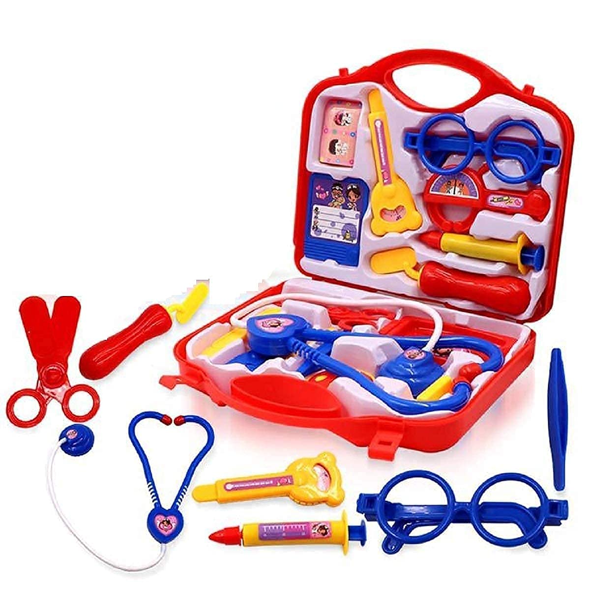 Doctor Play Set with Foldable Suitcase, Doctor Set Toy Game Kit, Compact Medical Accessories Toy Set Pretend Play Sets,Docter Kit Toy for Kids,Boys,Girls,Childrens (Multicolor) (B098SL1YY7) Amazon Price History, Amazon Price Tracker
