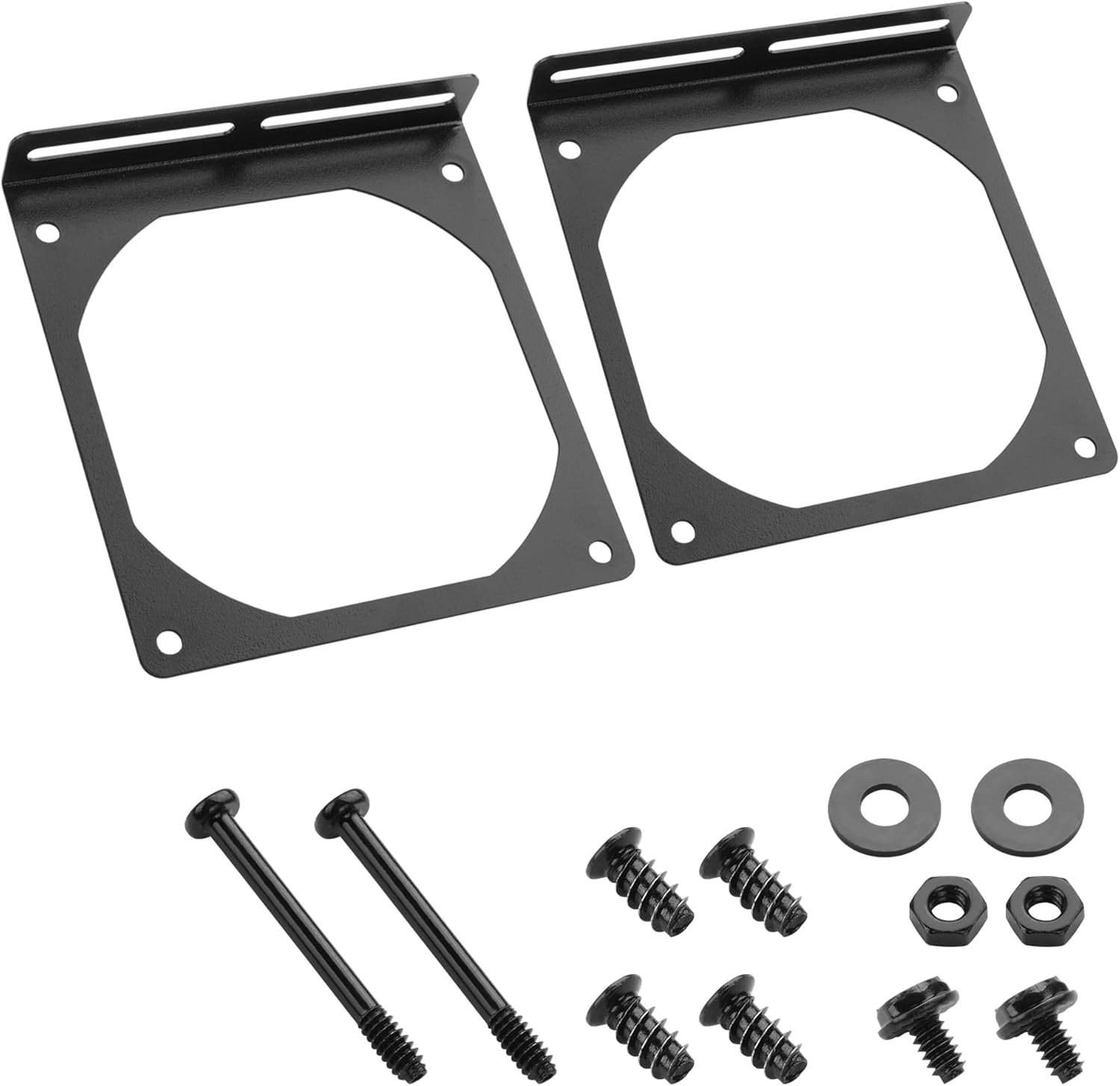 YAODHAOAD Fan Mount Stand Bracket, Metal Computer Case Fan Mount Rack Kit, Universal PC Case Fan Holder Accessory for Enhanced Cooling System DIY (2PCS) (8CM)