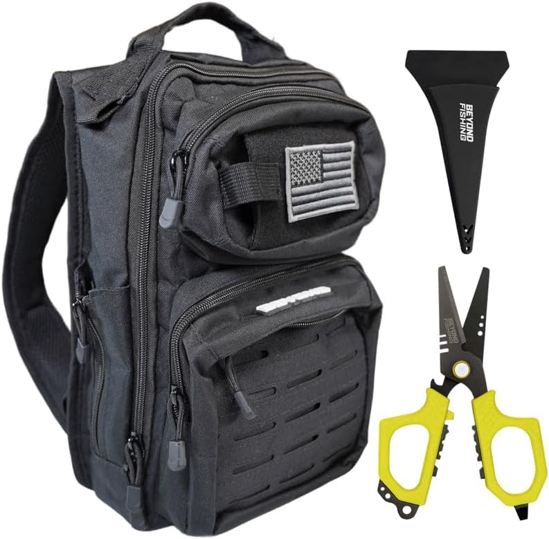 Beyond Fishing Tackle Backpack- The Voyager Tactical Fishing Storage Bag - Lightweight & Compact Bag For Fishing