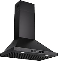 Vista 16 de VIKIO HOME Campana extractora de montaje en pared de 30 pulgadas, 580 CFM, convertible con conductos/sin conductos, campana de ventilación de cocina