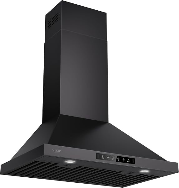 VIKIO HOME 30/36 Inch Pro Wall Mount Range Hood 980CFM, Direct 3 Speed Panel with Gesture & Touch Control, Ducted/Ductle