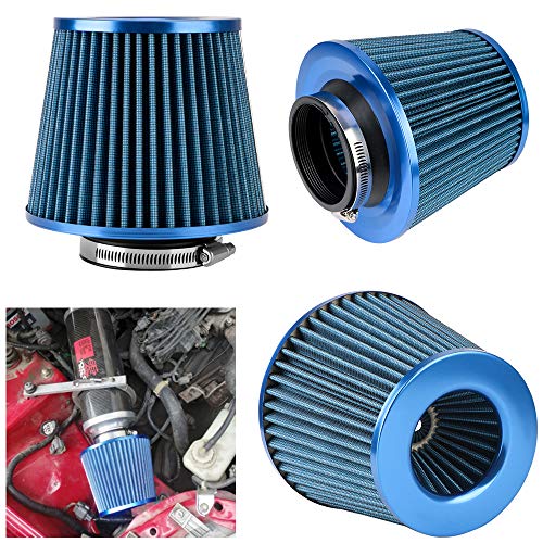NOPNOG Filtro de ar para carro, filtro de admissão de ar frio, cone de malha esportiva Power 76mm, u