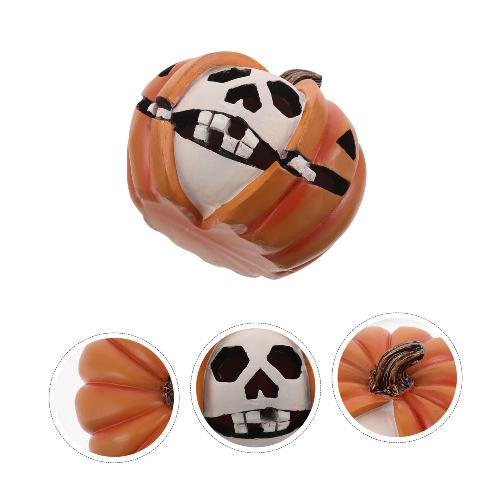 PRETYZOOM 3 Piezas Esqueleto De Calabaza De Halloween De Calabaza Halloween Figura Fantasma y Adorno De Esqueleto Decoración De La Fiesta del Cráneo Resina
