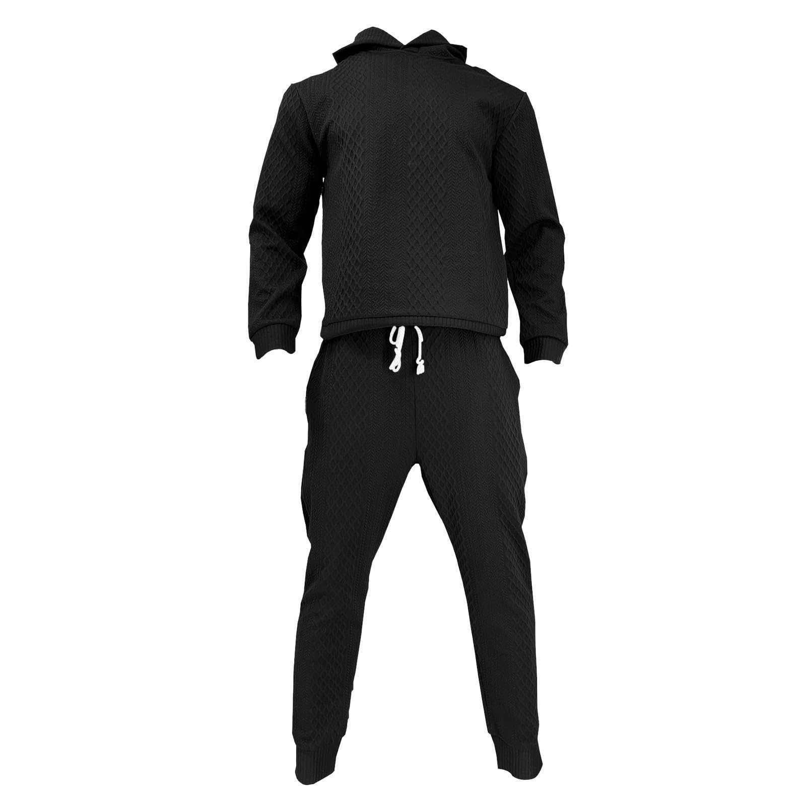 Chándal para hombre jacquard con capucha y pantalones de jogging, ropa deportiva, sudadera de 2 piezas con capucha para transpirable, traje deportivo Y2K Hip Hop Streetwear Casual