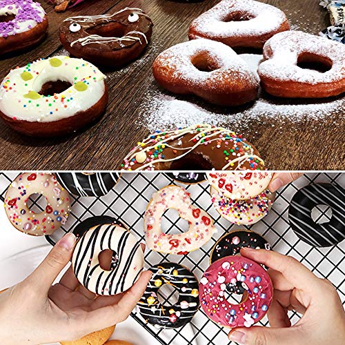 3 Pack Silicone Baking Tray Doughnut Maker Moulds, FineGood Cupcake Tray Silicone Muffin Molds Donut Pan Bagel Making Mould Tray - Image 5