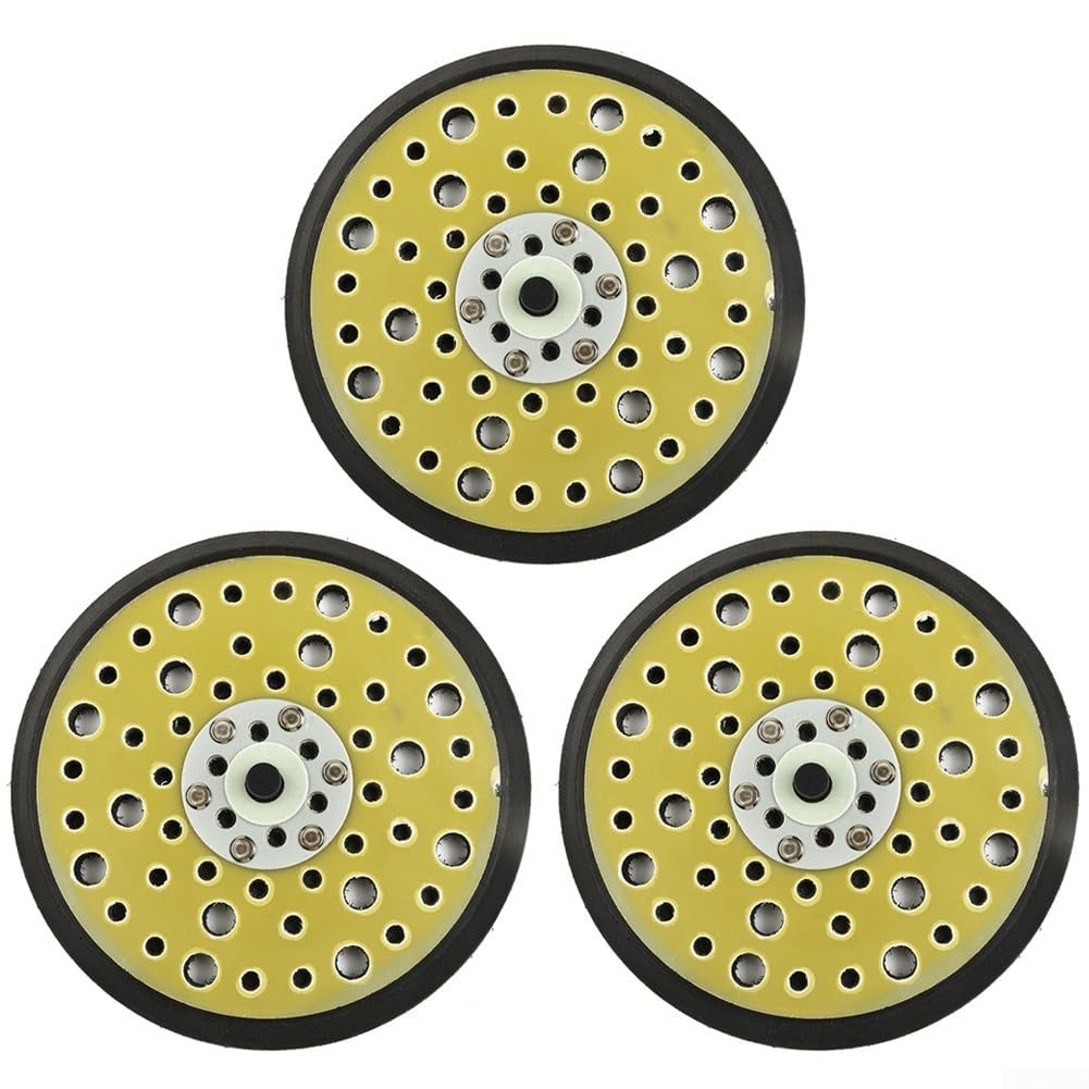 Almohadillas de respaldo de 6 pulgadas para lijadora orbital con 54 agujeros pack de 3