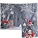 Allenjoy 7X5ft Fabric Christmas Photography Backdrop Winter Snowman Santa Gifts Wood Background Xmas Eve Holiday Party Supplies Cake Table Banner Home Decoration Portraits Photo Booth Studio Prop