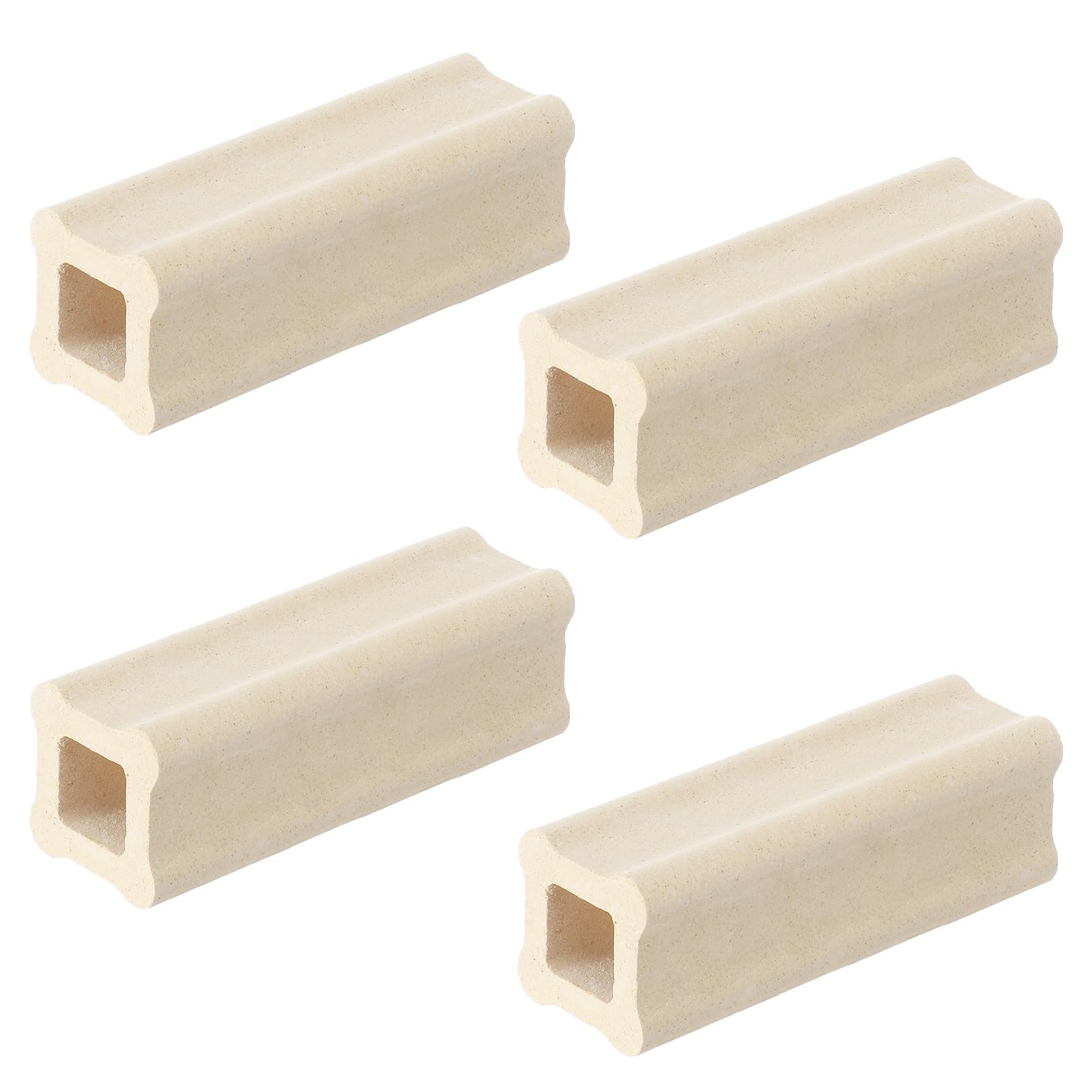 Nuanchu 4 Pack Wide Kiln Post High Alumina Kiln Posts Square Ceramic Shelf Supports for High Temperature Kilns Sturdy Firing Posts(3 x 1 Inch)