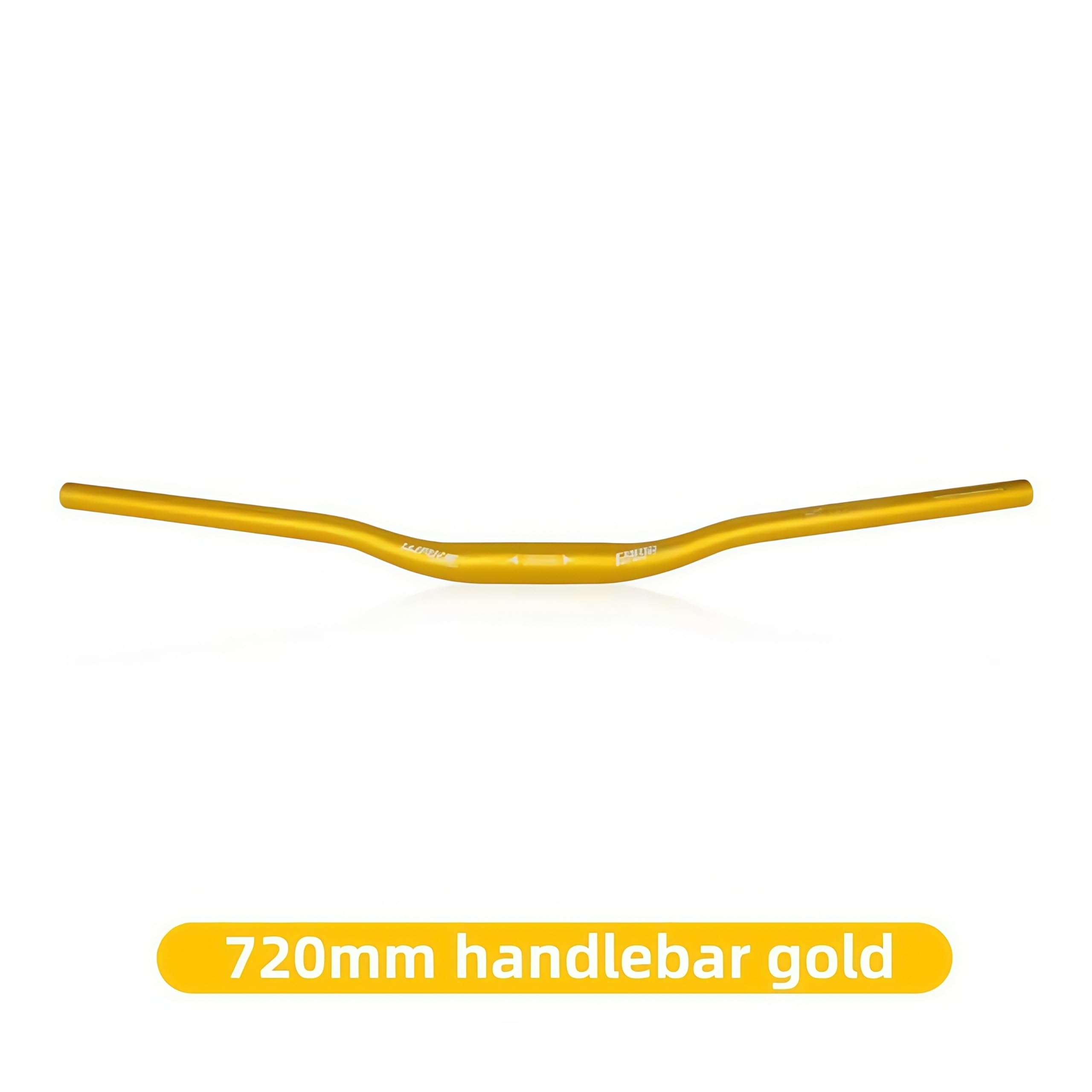 TRKIMAL φ 31,8 mm MTB bicicletta extra lunga 720 mm manubrio 30 mm Riser bar per downhill ciclismo corsa off-road MTB, BMX (oro)