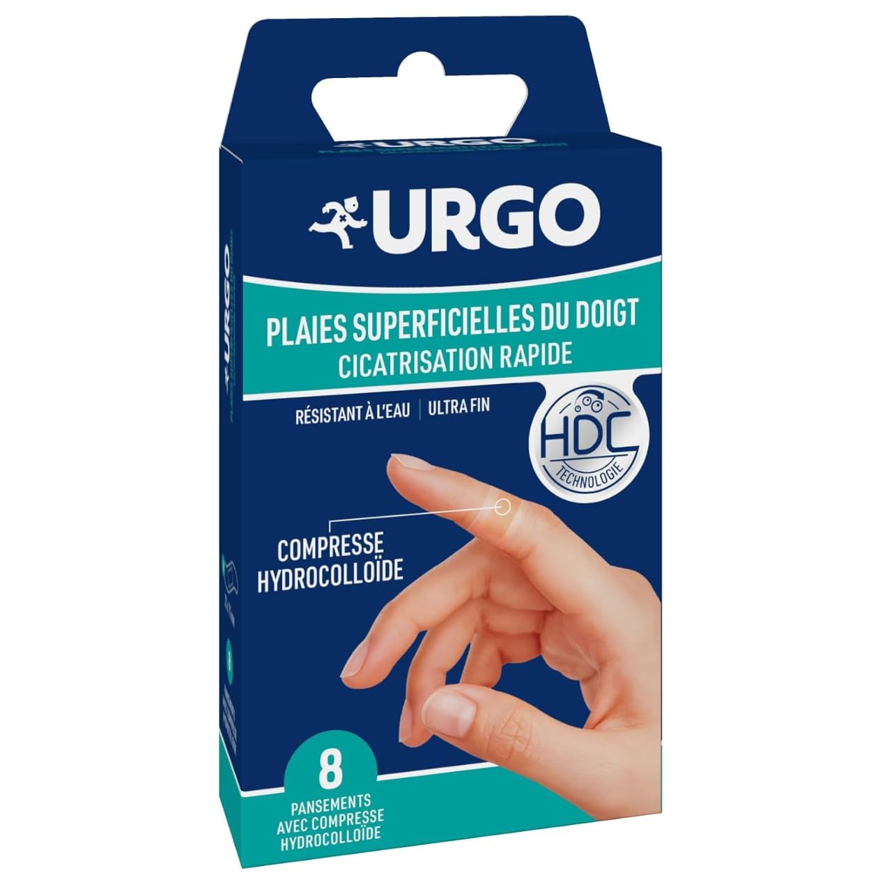 Urgo Pansement Hydrocolloïde Cicatrisation rapide des plaies des doigts x8