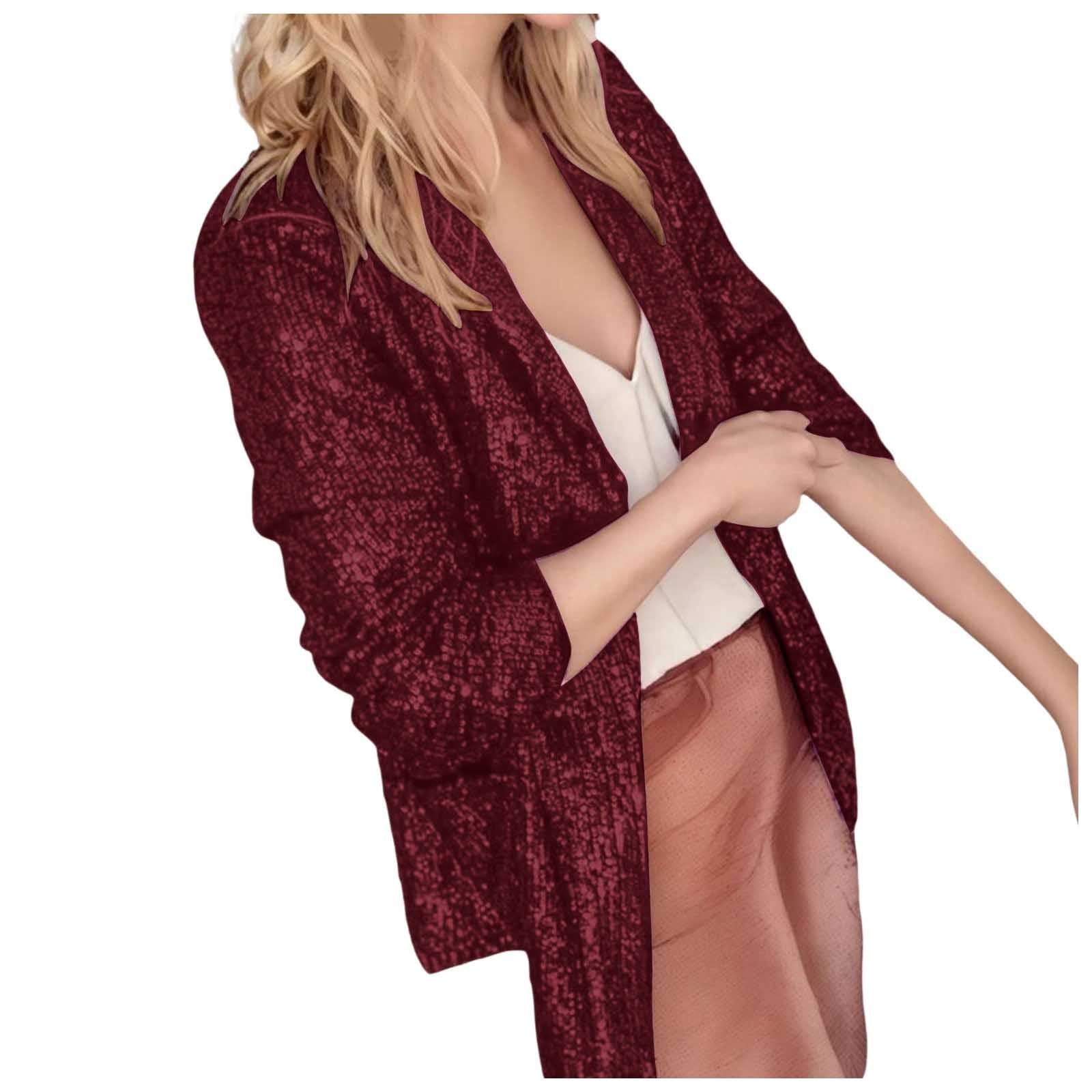 Damen Blazer Sportlich Elegant, Blazer Damen Sommer Business Langarm Jacke Reverskragen Geschnittener Büro Blazer Elegant Casual Kurzblazer Jackenblazer Festlich Offene Jacke Schwarzer Blazer Damen