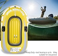 Vista 5 de Balsas inflables de PVC Kayak Canoa 1 persona Remo Aire Barco Pesca Buceo a la deriva