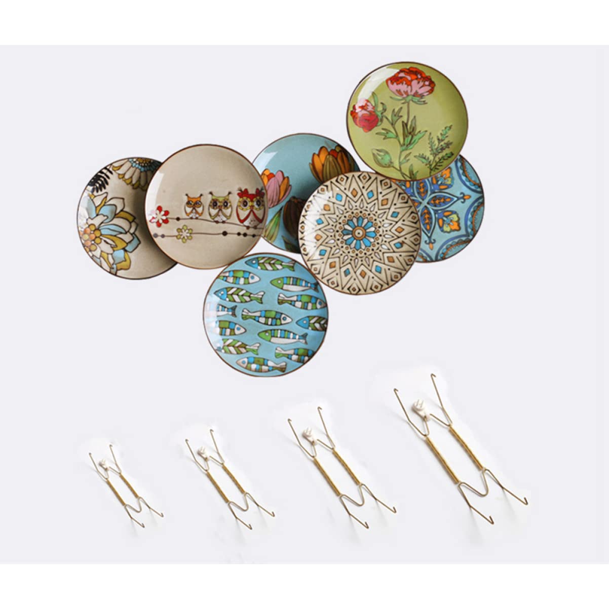 12 Ganci Invisibili Per Piatti In Acciaio Inox - Supporto Parete Per Decorazioni - Foto 12