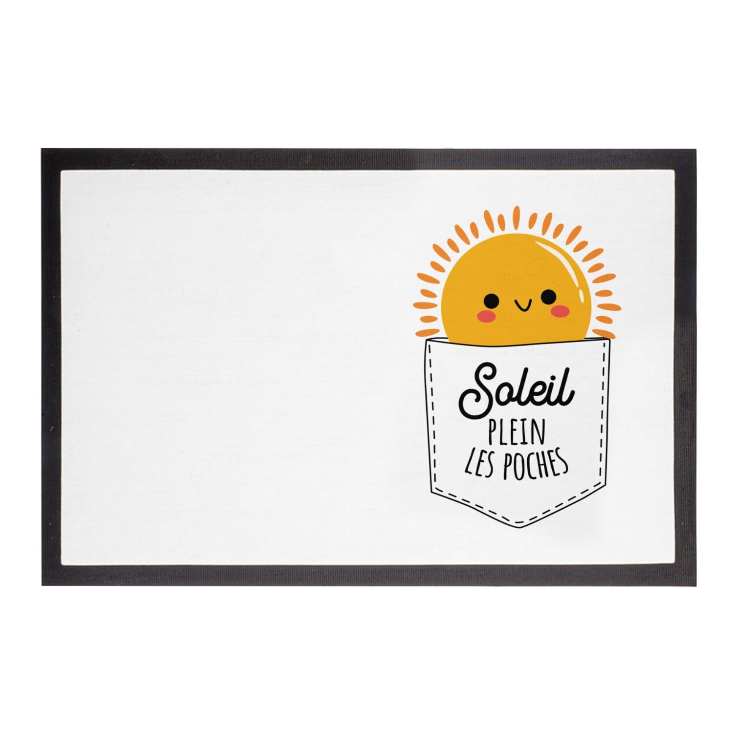 Paillasson blanc soleil pour pas de porte et décoration d'appartement cocooning