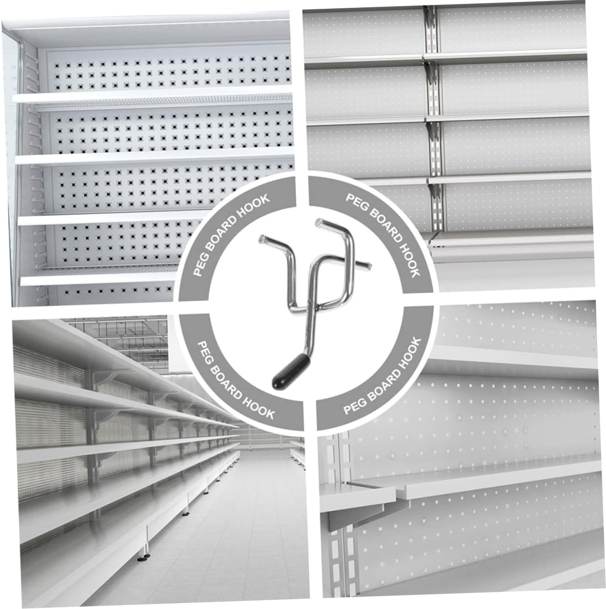 50pcs Shop Pegboard Hooks Home Decor Pegboard Hanger Iron Peg Board Hook