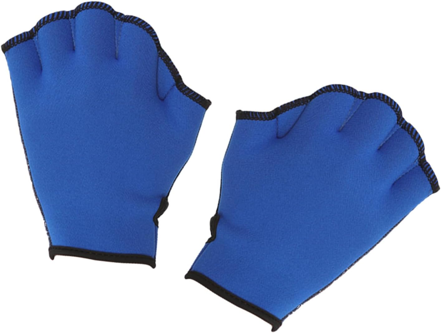 Toyvian Webbed Swim Gloves Aquatic Gloves for Swimming Water Resistance Training Blue Size L Sturdy Paddle Hand Flippers for Water Sports
