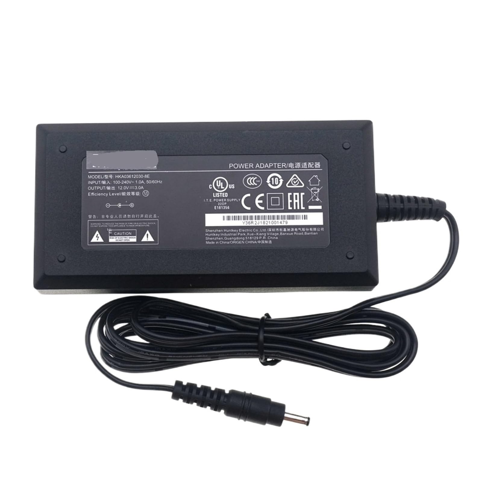Adaptador de CA 12V 3A con conector de 3,5 mm para luces 4