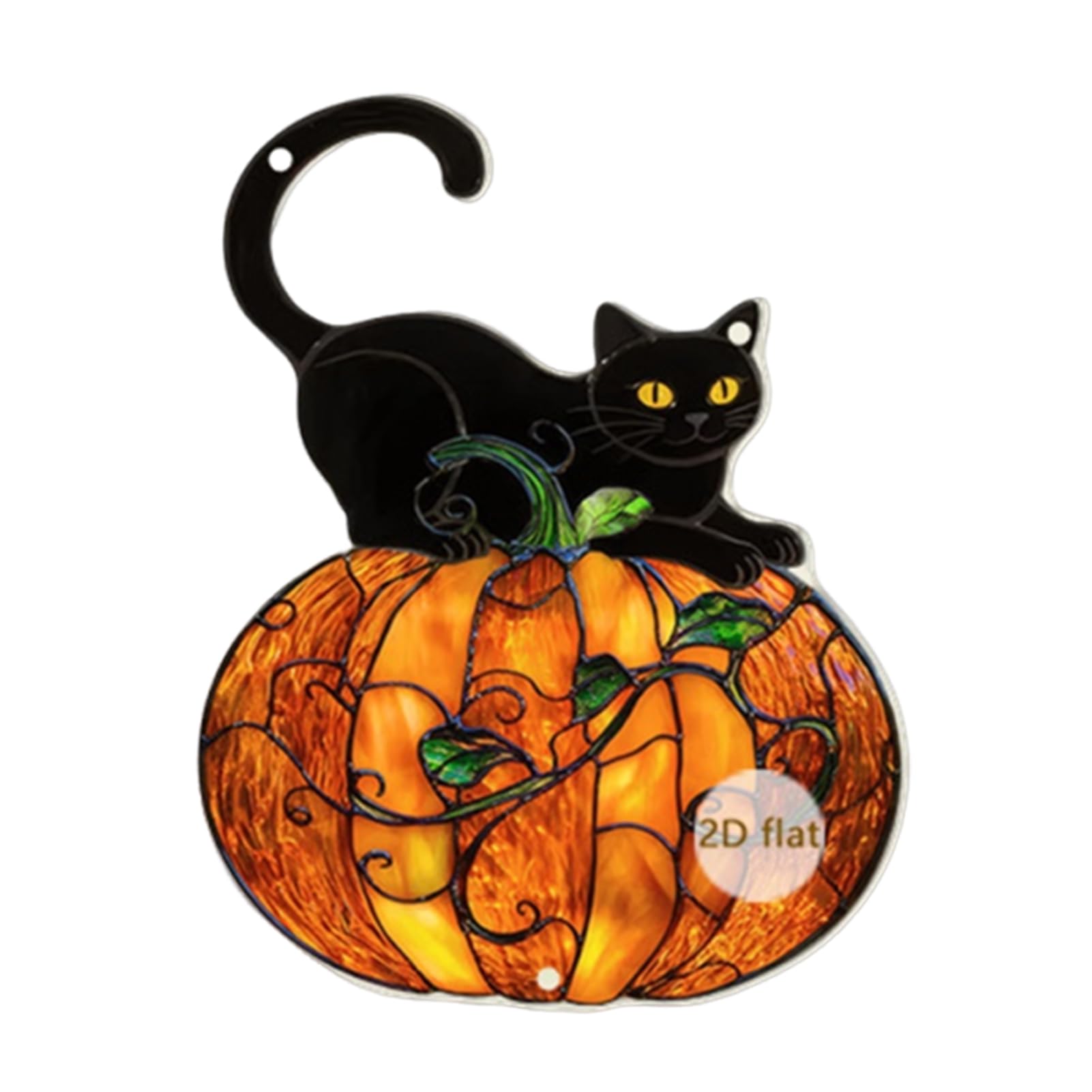 Ghost Window Sun Catcher, Sun Catchers with Bat Pumpkin, Outdoor Hanging Ornaments, Colourful Window Decor for Home Garden Conservatory Wall, for Mum Grandma B