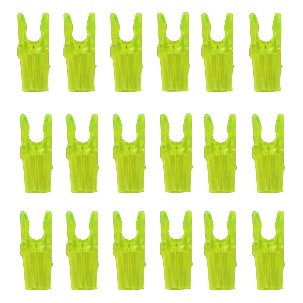 50pcs Archery Arrow Nocks Tail for Outer Diameter 3.2mm Pin Nock S Type for Carbon Aluminum Shaft Yellow