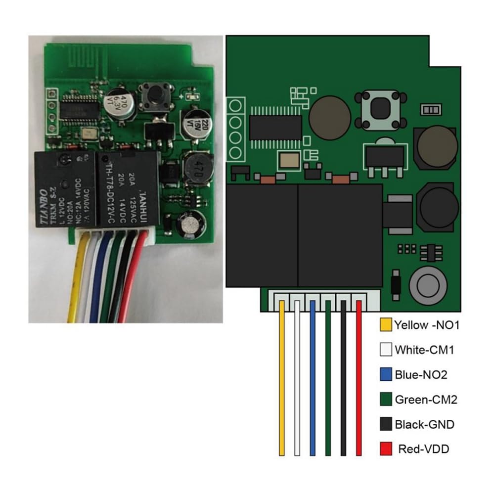 Receptor Universal de Apertura de Puerta de Garaje Sensor USB 2,4G Bluetooth 12 24V Control Remoto Receptor de Puerta Transmisor de Coche