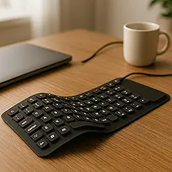 Teclado Premium Flexível De Silicone USB, À Prova D'Água, Dobrável, Silencioso, Portátil, Compatível Windows E Mac, Marca VARENZIA
