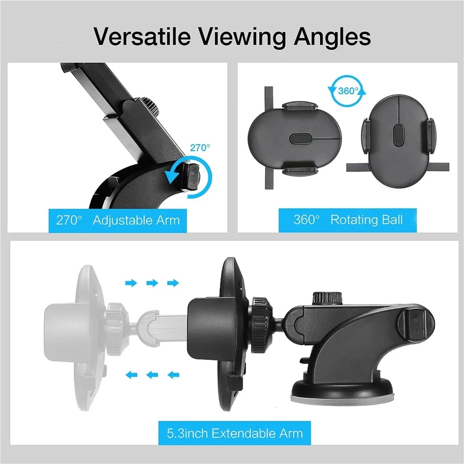 Porta cellulare Per auto Para asta lunga telescopica Soporte Movil Coche