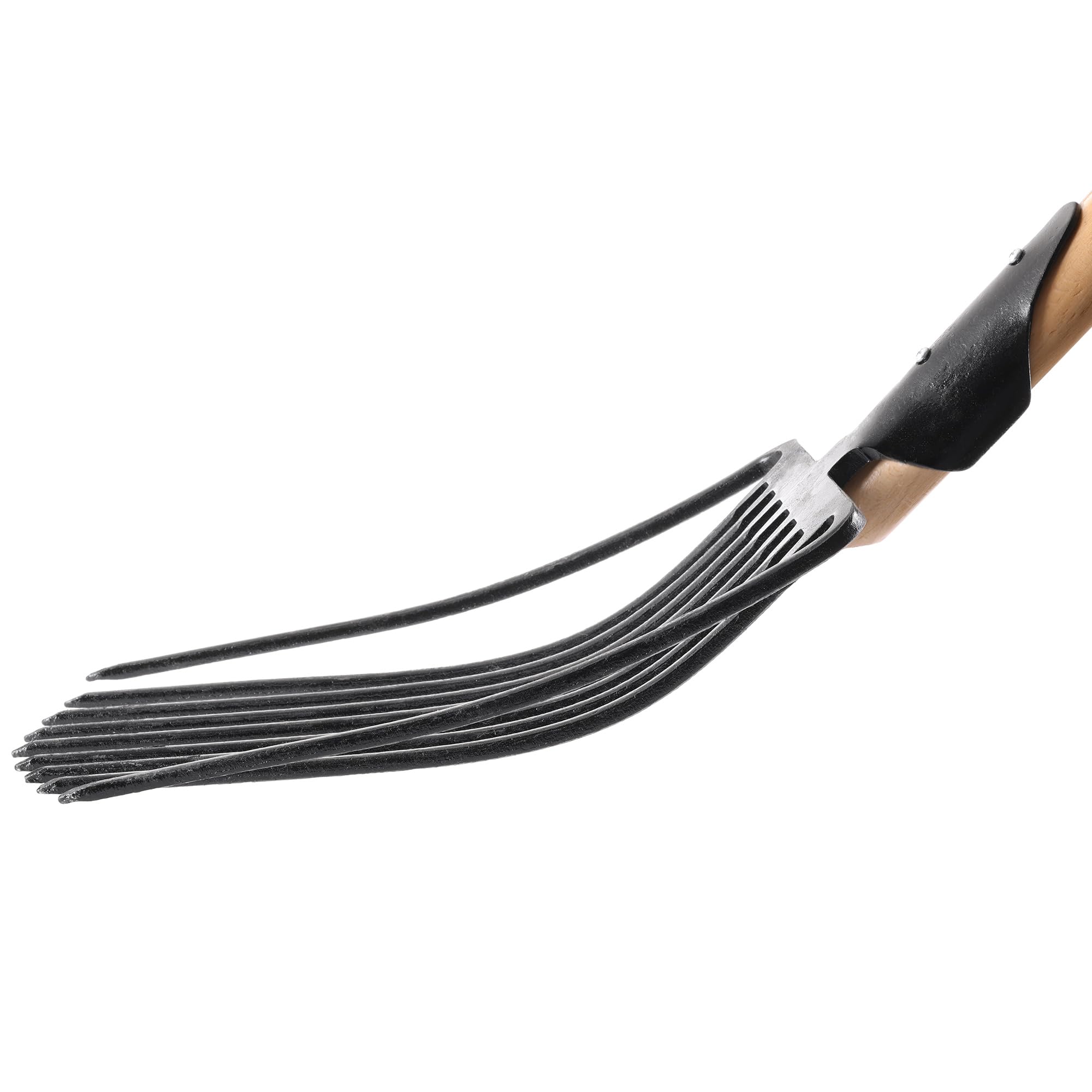 KADAX Steingabel aus Stahl, 23 x 127 cm, Rübengabel mit D-Griff, Forke mit Holzstiel, Spatengabel, Heugabel, Kartoffelgabel, Mistgabel, Gabel für Steine (Schwarz)