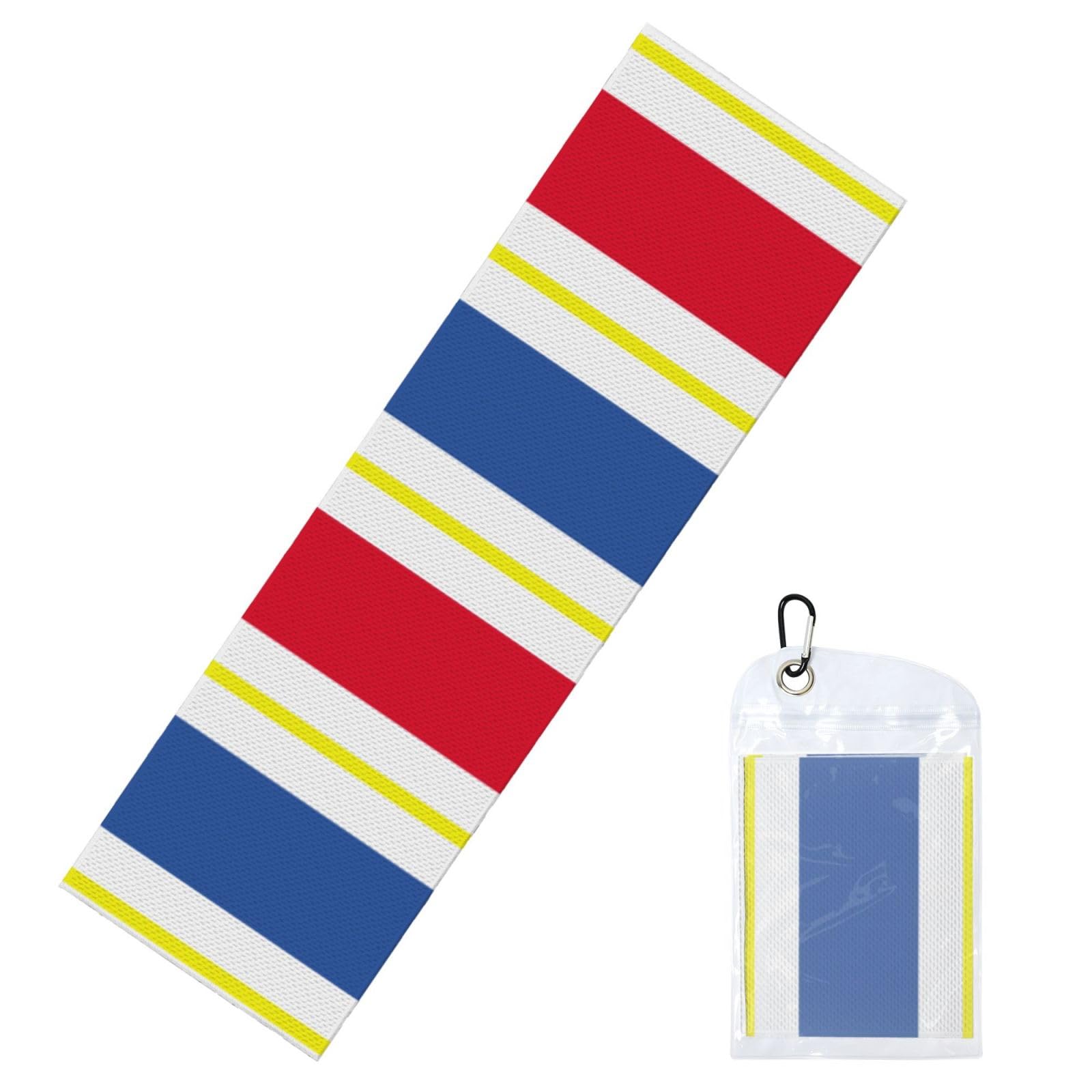 HGIUYDRD Flag of the canton of Mecklenburg Print Cooling Sports Towel with PVC Carry Bag for Gym, Beach, Golf and World Cup Events