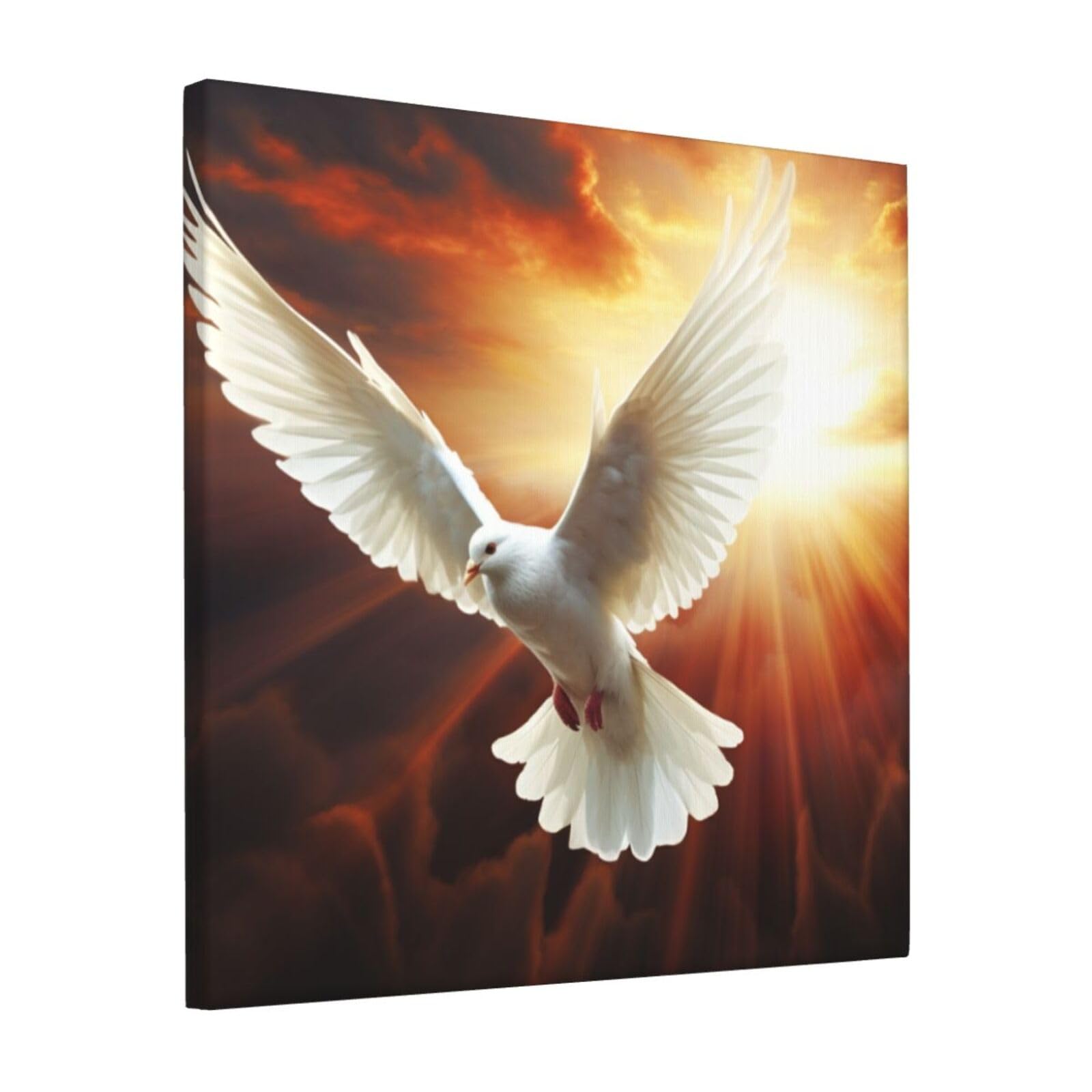 FodPand Dove Sun Art Canvas Wall Art for Living Room Wall Decor 12"x12" Modern Artwork Painting Pictures Hanging Canvas Prints Aesthetic Wall Art for Bedroom Bathroom Office Wallart Decor