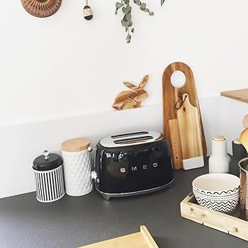 SMEG トースター ブラック レトロスタイル SMEG 「日本正規品」SMEG トースター（2枚焼）/小型 レトロ
