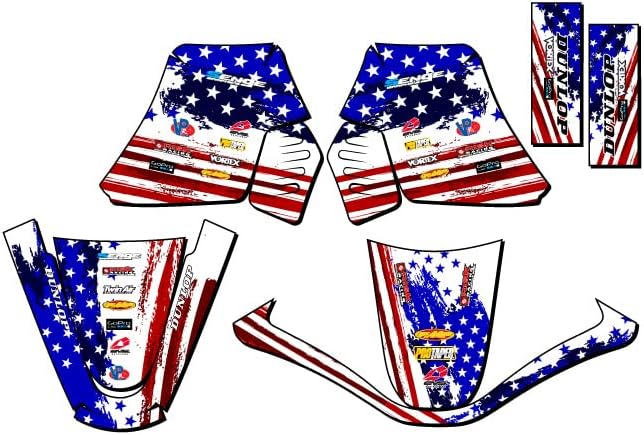 1990-2025 PW 50 Merica USA Senge Graphics Complete Kit with Rider I.D. Compatible with Yamaha