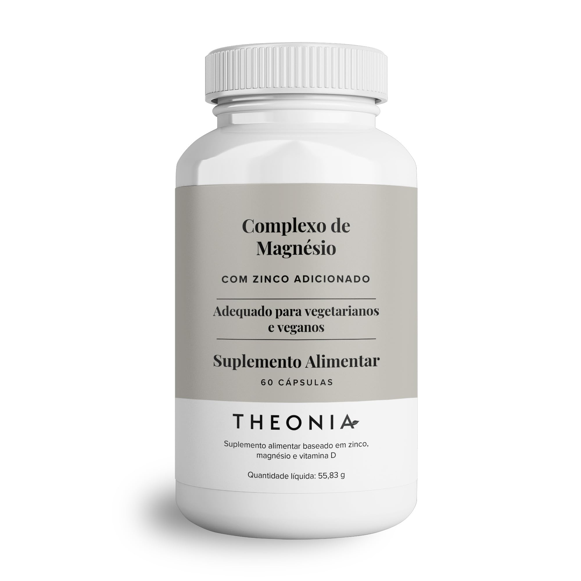 Complejo de magnesio Theonia de alta concentración - Salud muscular y ósea, función nerviosa y ayuda energética - 60 cápsulas, sin OMG, apto para vegetarianos