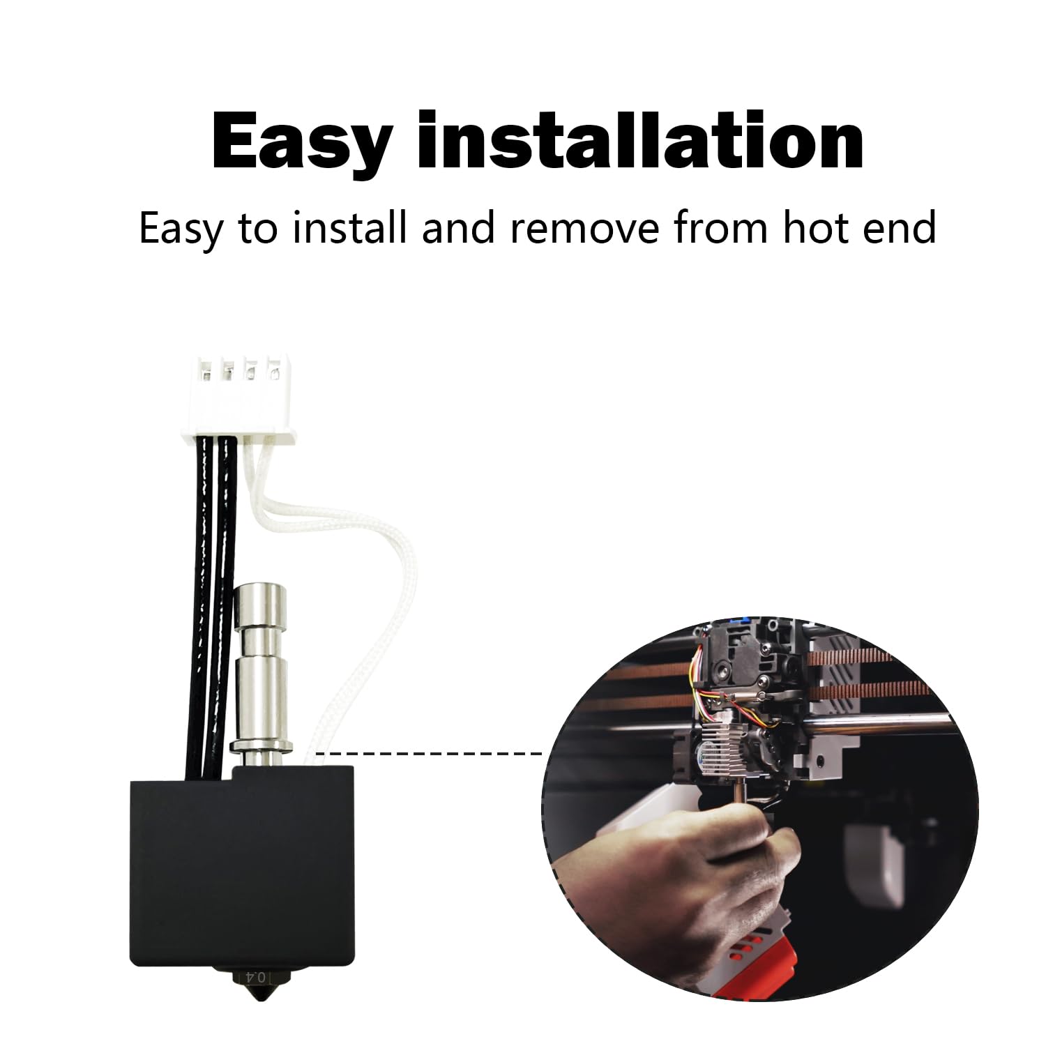 Produktbild von HzdaDeve Heizpatrone 24V 50W + 200K Thermistor – Für Kobra S1 Combo, 300 °C, 2er-Set 3D-Drucker Hotend