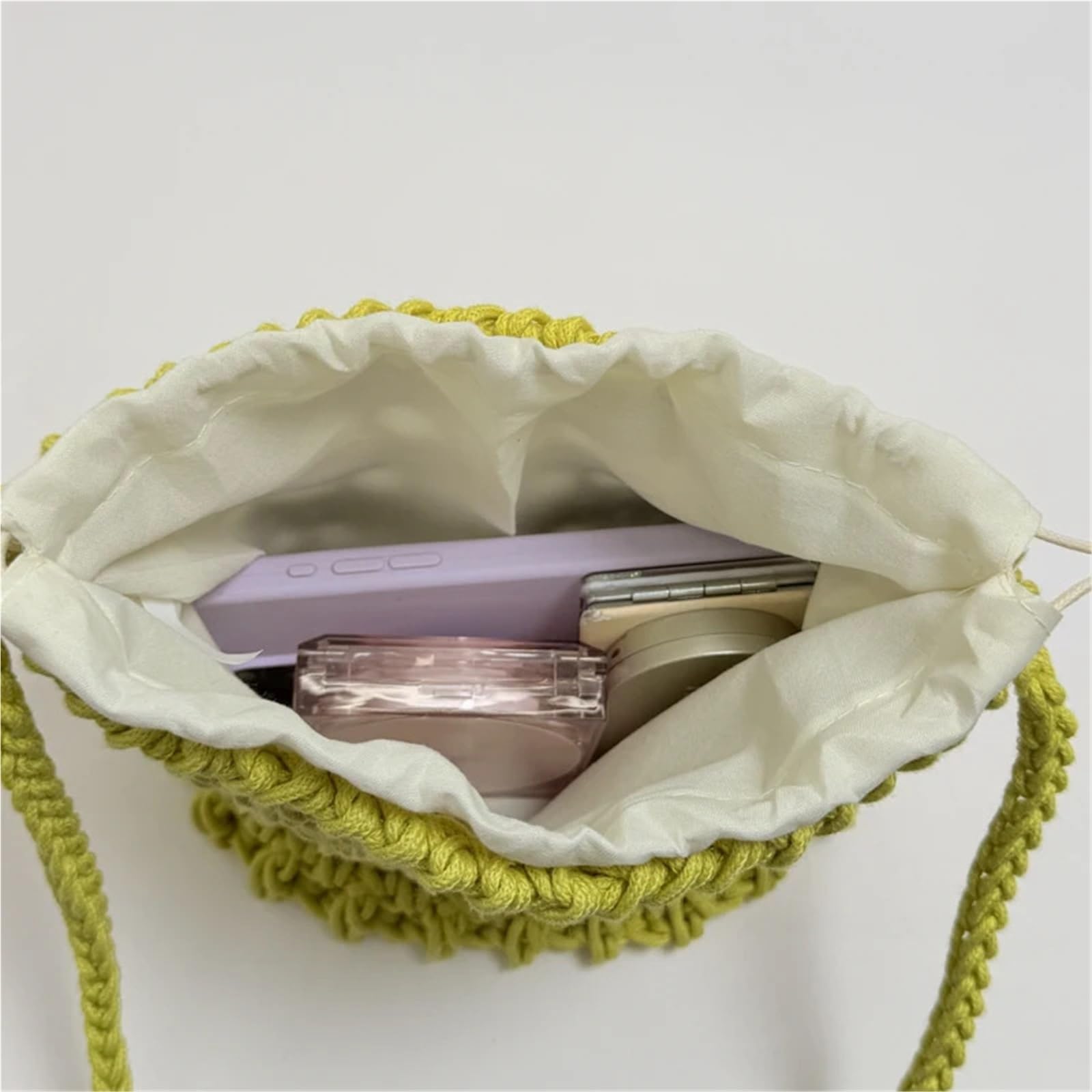 Bolso de Mano Tejido Calado Bolso bandolera pequeño tejido hueco de ganchillo, informal, for vacaciones, estético, diario, for compras en la playa