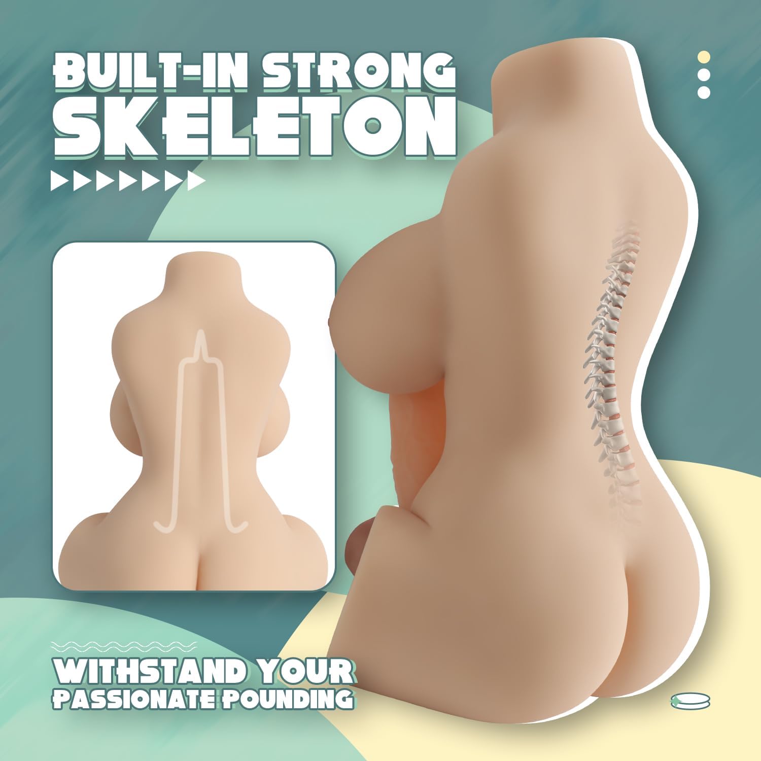 4-in-1 Male Sex Doll 9LB Shemale Sex Doll for Men with Huge Dildo and Big Boobs Fake Pussy for Vaginal Anal Breast Sex Trans Sex Toy Male Masturbator Stroker