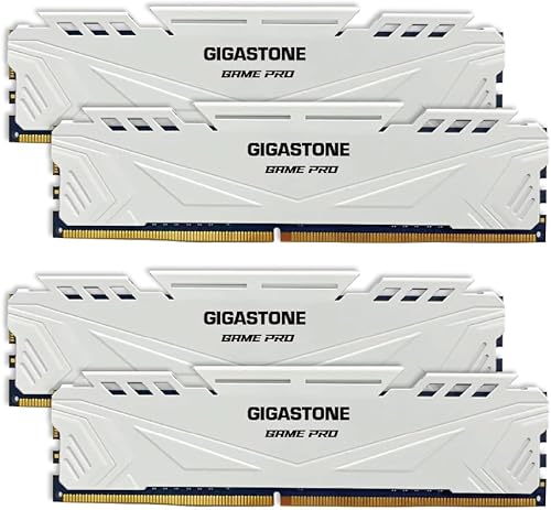 RAM DDR5 kit GIGASTONE Game PRO de 64 GB (4 x 16 GB) DDR5 6400 MHz PC5-51200 CL40-40-40-84 Intel XMP 3.0 AMD Expo 1.35v UDIMM 288 pines sin búfer no