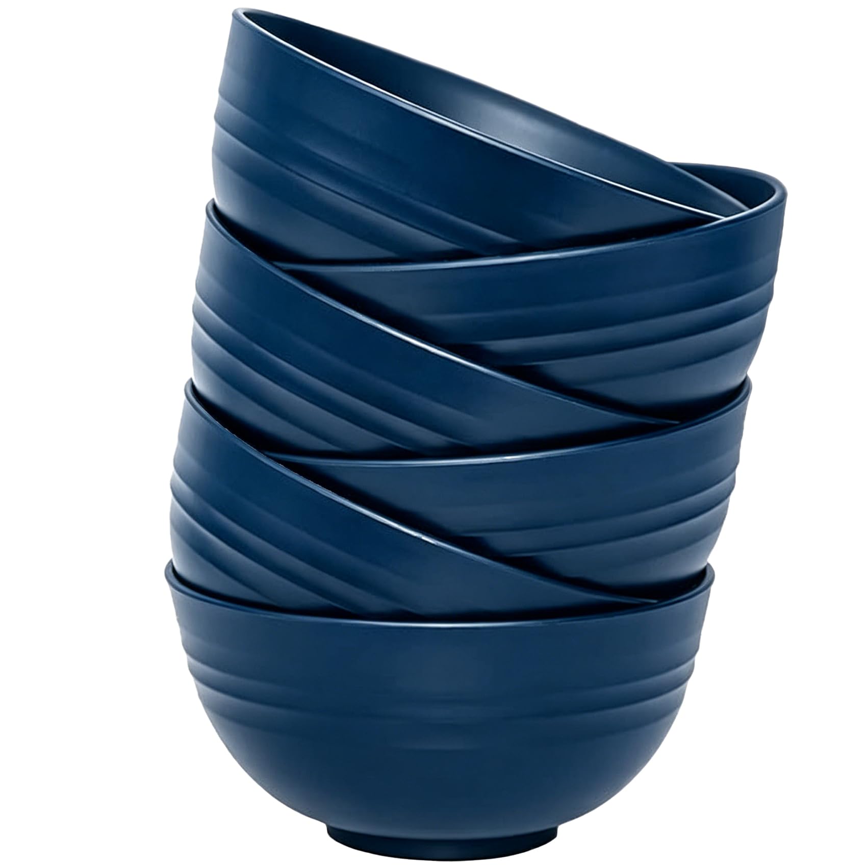 Unbreakable Cereal Bowls, 6Pcs 24 oz Plastic Lightweight Breakfast Bowls