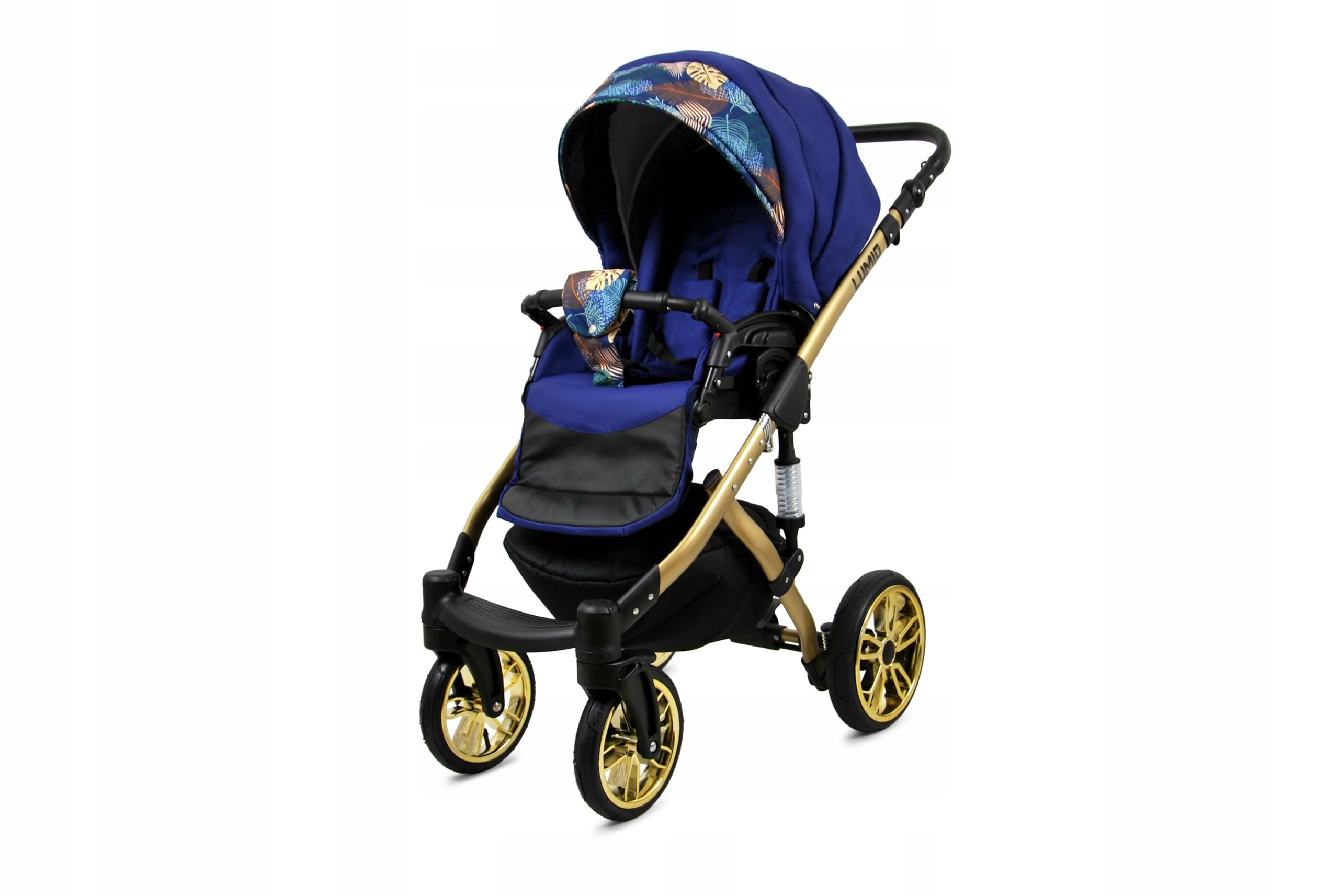 BabyLux® Kinderwagen Set 3 in 1 - Lumio - incl. Babywanne, Buggy Sportsitz, Auto-Babyschale - Autositz - Kinderwagenset - Kombikinderwagen mit Wickeltasche, Regenschutz usw.