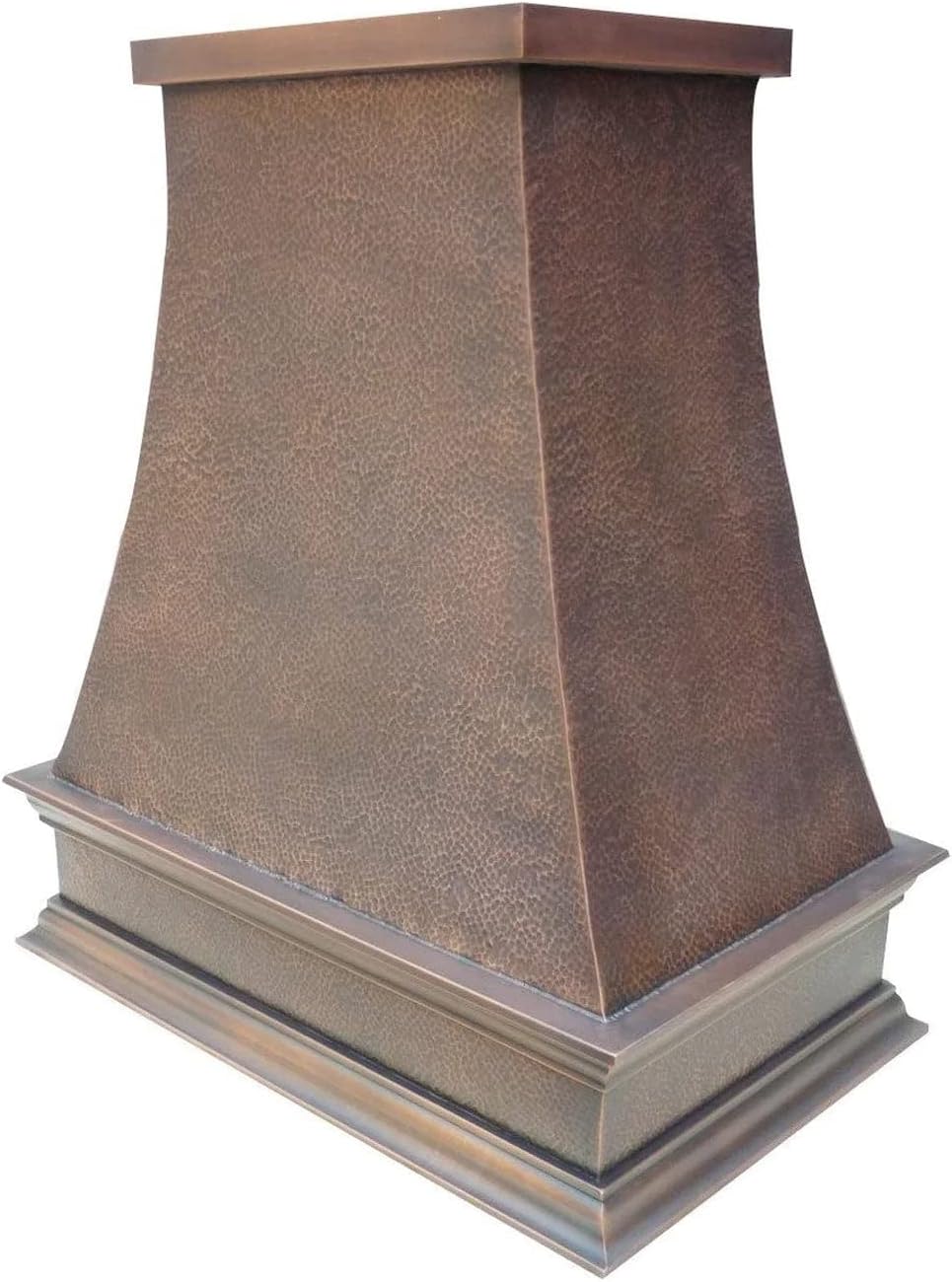 SINDA Natural Beautiful Copper Kitchen Hood, Handcrafted by Skilled Artisan, Comes with High Air Flow Motor Fan, 42"W x 39"H, Light Hammered-Antique Copper, Island Mount, H18BLCI4239