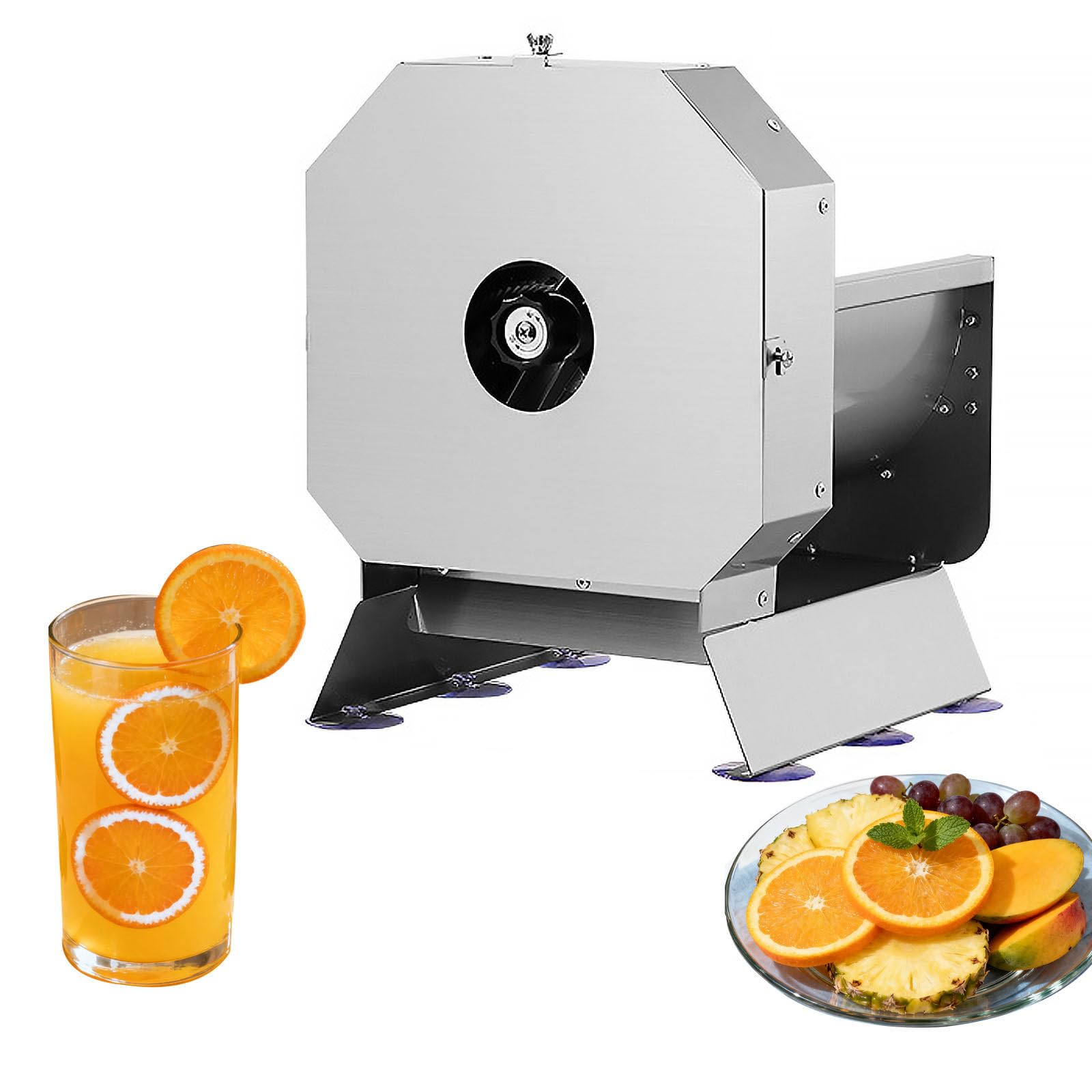 LjyAeono Vegetable Slicer 0-10mm (0-0.4”) Adjustable Electric Shredder Machine Stainless Steel Blade for Onion Tomato Potato Fruits Food Processor for Restaurant Home Use Prism-Min