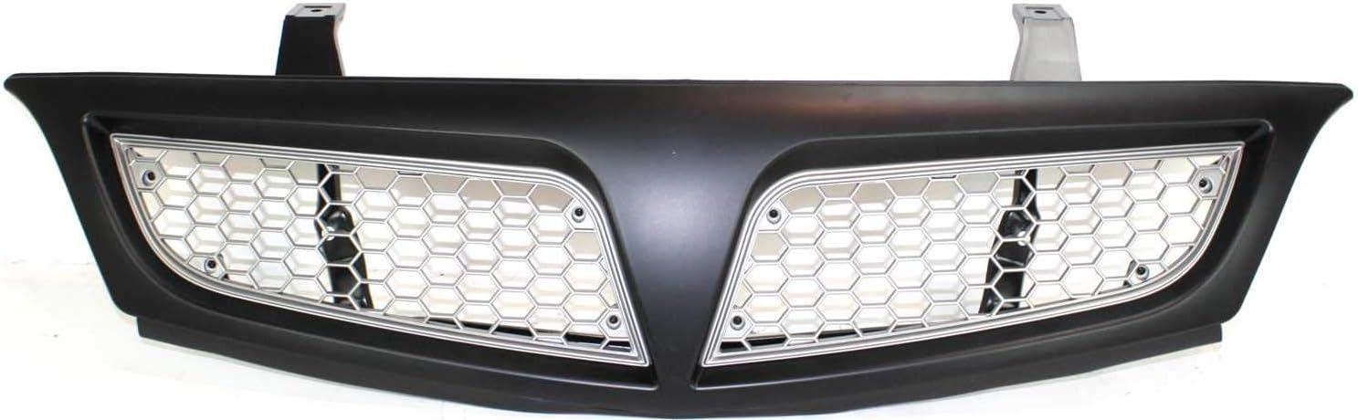 Garage-Pro Grille Assembly Compatible with 2001-2005 Pontiac Montana Painted Black Shell with Silver Insert