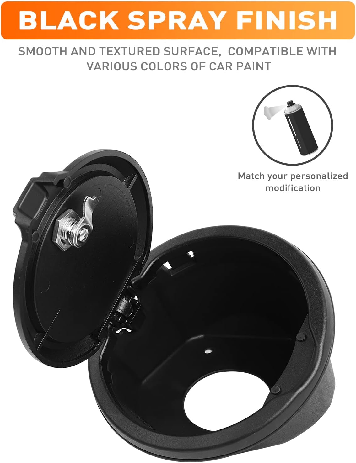 Savadicar Locking Gas Cap Cover, American Flag Fuel Tank Filler Door with Lock Compatible with 2018-2025 Jeep Wrangler JL JLU, ABS + Aluminum Alloy Construction, Exterior Accessories, Black