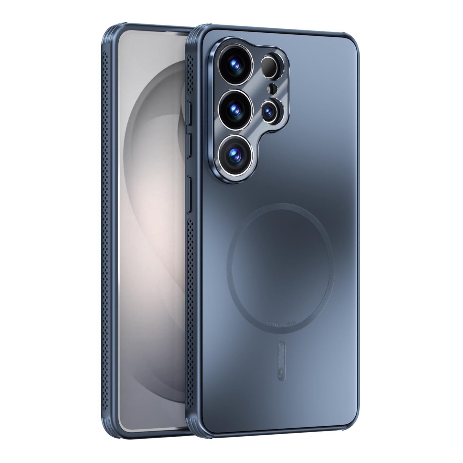 Coque Samsung S26 Ultra magnétique antichoc bleu avec housse protection caméra