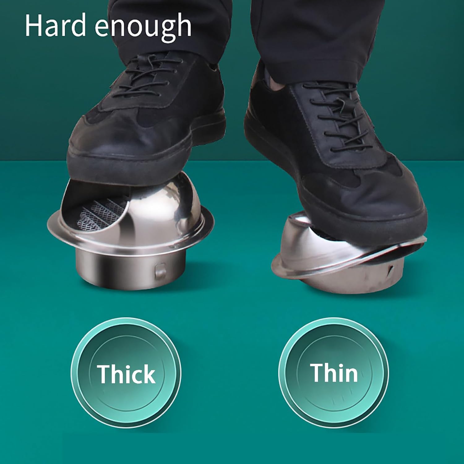 304 Stainless Steel Air Vent Wall Ventilation Cover - Exterior Wall Air Outlet Bathroom Exhaust Pipe Rain Cover, Round Vent Cap Rain Louver Cap Windproof Cap (150mm)