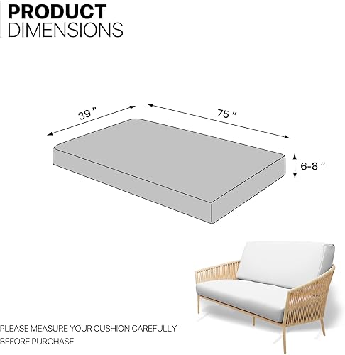 Miniatura 2 de MoNiBloom Funda elástica para futón individual, sin brazos, funda para sofá sin brazos, protector de muebles, funda lavable con cremallera para