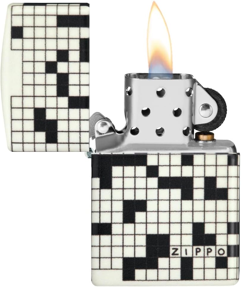 Zippo Crossword Design 540 Color Glow in The Dark Pocket Lighter